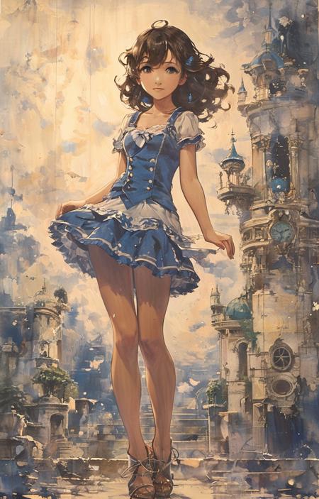 11931-1832312521-masterpiece,best quality,_lora_tbh223-sdxl_0.9_,illustration,style of Greg Capullo, portrait of idolmaster cinderella girls,.png
